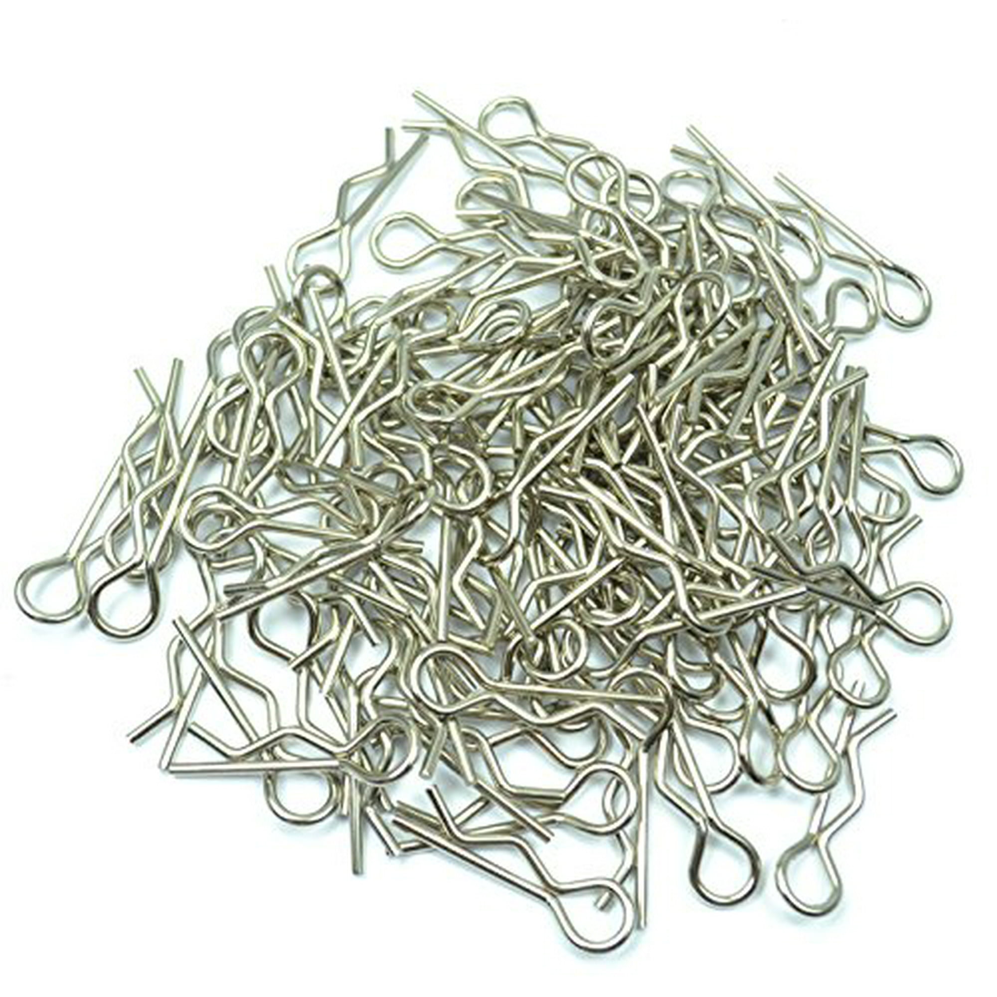 Details about   100PCS RC 1/8 Body Clips Pins Bend Post Remote Control Car Parts Truck Buggy